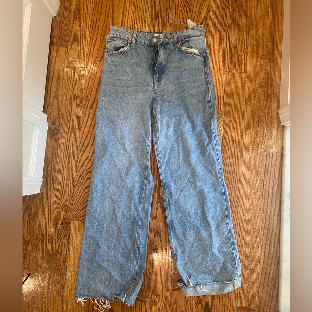 Size 8 Wide Leg Straight Zara Jeans